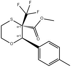 (2R,3S)-METHYL 2-P-TOLYL-3-(TRIFLUOROMETHYL)-1,4-OXATHIANE-3-CARBOXYLATE 구조식 이미지