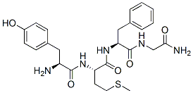 tyrosyl-methionyl-phenylalanyl-glycinamide Structure