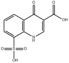 3-퀴놀린카르복실산,1,4-디히드로-4-옥소-8-술포- 구조식 이미지