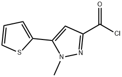 1-METHYL-5-THIEN-2-YL-1H-PYRAZOLE-3-CARBONYL CHLORIDE Structure