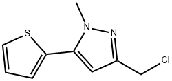 3-(CHLOROMETHYL)-1-METHYL-5-THIEN-2-YL-1H-PYRAZOLE 구조식 이미지