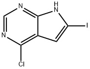 4-chloro-6-iodo-7H-pyrrolo[2,3-d]pyrimidine 구조식 이미지