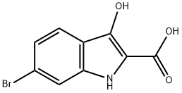 6-broMo-3-hydroxy-indole-2-carboxylic acid Structure