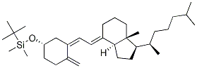 tert-butyldiMethyl(((S,E)-3-((E)-2-((1R,3aS,7aR)-7a-Methyl-1-((R)-6-Methylheptan-2-yl)hexahydro-1H-inden-4(2H)-ylidene)ethylidene)-4-Methylenecyclohexyl)oxy)silane Structure