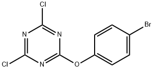 2-(4-Bromophenoxy)-4,6-dichloro-1,3,5-triazine 구조식 이미지
