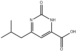 2-HYDROXY-6-ISOBUTYLPYRIMIDINE-4-CARBOXYLIC ACID Structure