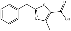 2-벤질-4-메틸-1,3-티아졸-5-카르복실산 구조식 이미지