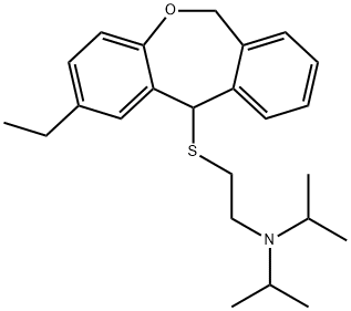 2-((2-Ethyl-6,11-dihydrodibenz(b,e)oxepin-11-yl)thio)-N,N-bis(1-methyl ethyl)ethanamine 구조식 이미지