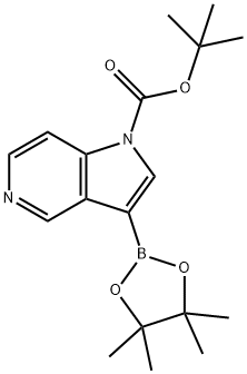 TERT-BUTYL 3-(4,4,5,5-TETRAMETHYL-1,3,2-DIOXABOROLAN-2-YL)-1H-PYRROLO[3,2-C]PYRIDINE-1-CARBOXYLATE Structure