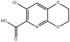 7-Chloro-2,3-dihydro-[1,4]dioxino-[2,3-b]pyridine-6-carboxylic acid 구조식 이미지