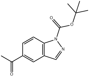 1H-인다졸-1-카르복실산,5-아세틸-,1,1-디메틸에틸에스테르 구조식 이미지