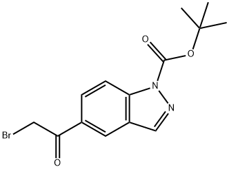 1H-Indazole-1-carboxylicacid,5-(2-broMoacetyl)-,1,1-diMethylethylester Structure