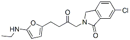 1H-Isoindol-1-one,  6-chloro-2-[4-[5-(ethylamino)-2-furanyl]-2-oxobutyl]-2,3-dihydro- Structure