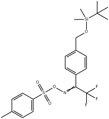 1-[4-[[[(1,1-DiMethylethyl)diMethylsilyl]oxy]Methyl]phenyl]-2,2,2-trifluoro-ethanone O-[(4-Methylphenyl)sulfonyl]oxiMe 구조식 이미지