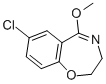 7-CHLORO-2,3-DIHYDRO-5-METHOXYBENZO[F][1,4]옥사제핀 구조식 이미지