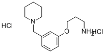 1-프로파나민,3-[3-(1-피페리디닐메틸)페녹시]-,이염화물 구조식 이미지