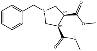 cis-Dimethyl 1-benzyl-3,4-pyrrolidinedicarboxylate Structure