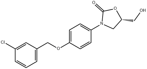 (5S)-3-[4-[(3-Chlorophenyl)methoxy]phenyl]-5-(hydroxymethyl)-2-oxazolidinone Structure