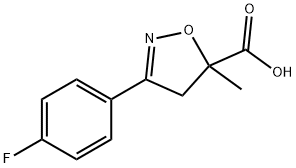 3-(4-fluorophenyl)-5-methyl-4,5-dihydroisoxazole-5-carboxylic acid(SALTDATA: FREE) 구조식 이미지