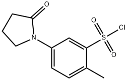 2-메틸-5-(2-옥소-피롤리딘-1-일)-벤젠설포닐클로라이드 구조식 이미지