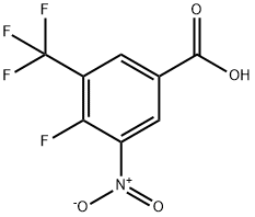 4-FLUORO-3-NITRO-5-(TRIFLUOROMETHYL)BENZOIC ACID Structure