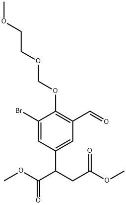 Butanedioic acid, 2-[3-broMo-5-forMyl-4-[(2-Methoxyethoxy)Methoxy]phenyl]-, 1,4-diMethyl ester Structure