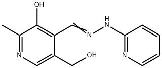 2-Methyl-4-[[2-(2-pyridinyl)hydrazono]methyl]-5-(hydroxymethyl)pyridine-3-ol Structure