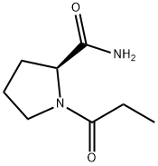 2-피롤리딘카르복사미드,1-(1-옥소프로필)-,(S)-(9CI) 구조식 이미지