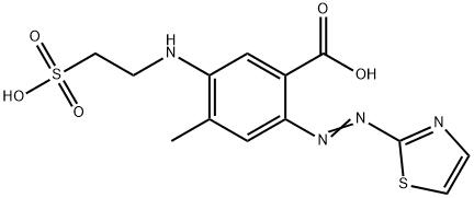 4-Methyl-5-[(2-sulfoethyl)amino]-2-[(thiazol-2-yl)azo]benzoic acid Structure