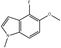 4-FLUORO-5-METHOXY-1-METHYL-1H-인돌 구조식 이미지