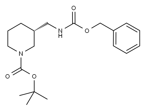 (R)-1-Boc-3-(Cbz-amino-methyl)-piperidine
 Structure