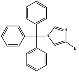4-브로모-1-트리틸-1H-이미다졸 구조식 이미지