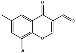 8-bromo-6-methyl-4-oxo-4H-chromene-3-carbaldehyde 구조식 이미지