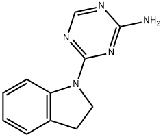 4-(2,3-DIHYDRO-1H-INDOL-1-YL)-1,3,5-TRIAZIN-2-AMINE 구조식 이미지