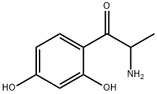 1-Propanone,  2-amino-1-(2,4-dihydroxyphenyl)- Structure