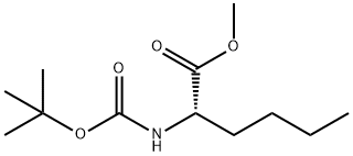 L-Norleucine, N-[(1,1-dimethylethoxy)carbonyl]-, methyl ester 구조식 이미지