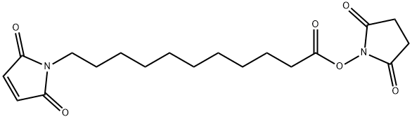 N-Succinimidyl 11-(maleimido)undecanoate Structure