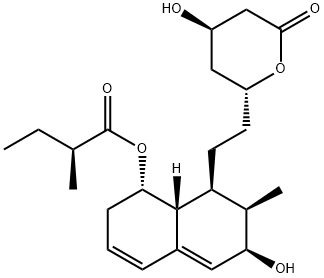 (2S)-2-Methylbutanoic Acid (1S,6R,7R,8S,8aR)-1,2,6,7,8,8a-Hexahydro-6-hydroxy-7-Methyl-8-[2-[(2R,4R)-tetrahydro-4-hydroxy-6-oxo-2H-pyran-2-yl]ethyl]-1-naphthalenyl Ester Structure