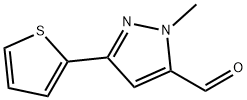 1-METHYL-3-THIEN-2-YL-1H-PYRAZOLE-5-CARBALDEHYDE 구조식 이미지