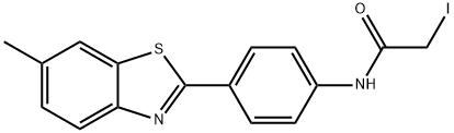 2-[4-(아이오도아세트아미도)페닐]-6-메틸벤조티아졸 구조식 이미지