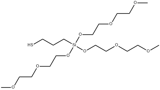 9,9-bis[2-(2-methoxyethoxy)ethoxy]-2,5,8-trioxa-9-siladodecan-12-thiol 구조식 이미지