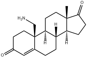 Androst-4-ene-3,17-dione, 19-amino-, trans- Structure