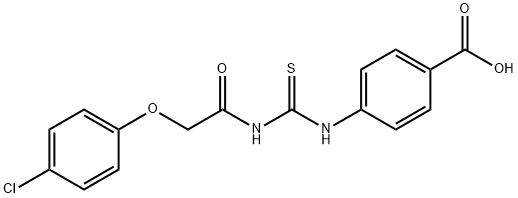 4-[[[[(4-CHLOROPHENOXY)ACETYL]AMINO]THIOXOMETHYL]AMINO]-BENZOIC ACID Structure