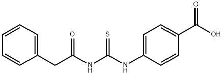 4-[[[(PHENYLACETYL)AMINO]THIOXOMETHYL]AMINO]-BENZOIC ACID Structure