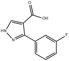 3-(3-fluorophenyl)-1h-pyrazole-4-carboxylic acid Structure