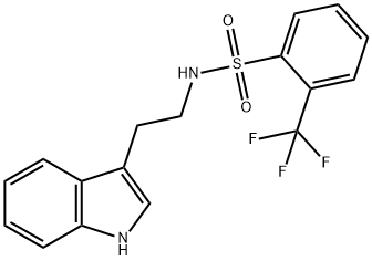 N-[2-(1H-indol-3-yl)ethyl]-2-(trifluoromethyl)benzenesulfonamide 구조식 이미지