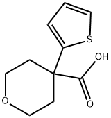 4-Thien-2-yltetrahydro-2H-pyran-4-carboxylic acid 97% 구조식 이미지