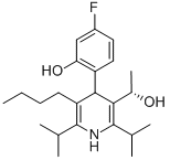 3-Pyridinemethanol, 5-butyl-4-(4-fluoro-2-hydroxyphenyl)-a-methyl-2,6-bis(1-methylethyl)-, (aS)- Structure