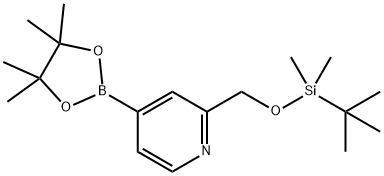 2-((tert-부틸디메틸실릴옥시)메틸)피리딘-4-붕소산피나콜에스테르 구조식 이미지