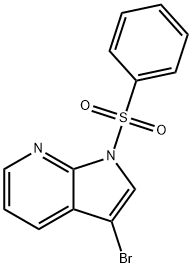 1-(Benzenesulfonyl)-3-bromo-1H-pyrrolo[2,3-b]pyridine 구조식 이미지